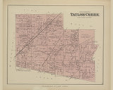 Taylor Creek Ohio 1879 Old Town Map Custom Reprint - Hardin Co. Atlas 91