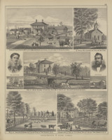 Residences & Farms of Jacob M. Sponsler - P.K. Sieg - John Sloan & James Ewing - Green Hill Stock Farm - St Pauls Church - Ohio 1879 Old Town Map Custom Reprint - Hardin Co. Atlas 93