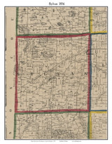 Sylvan, Michigan 1856 Old Town Map Custom Print - Washtenaw Co.