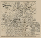 Ann Arbor Village, Ann Arbor, Michigan 1856 Old Town Map Custom Print - Washtenaw Co.