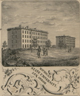 Michigan State University, Ann Arbor, Michigan 1856 Old Town Map Custom Print - Washtenaw Co.