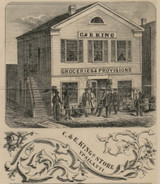 King Store, Ypsilanti, Michigan 1856 Old Town Map Custom Print - Washtenaw Co.
