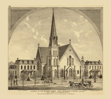 Church of the Sacred Heart, 1877 - Upper Ohio River and Valley Atlas - Old Map Custom Reprint - USA Regional 80 Church of the Sacred Heart, 1877 - Upper Ohio River and Valley Atlas - Old Map Custom Reprint - USA Regional 80