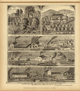 Freeman Brothers Sewer Pipe, Terra Cotta and Fire Brick Works, 1877 - Upper Ohio River and Valley Atlas - Old Map Custom Reprint - USA Regional 100