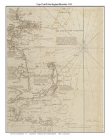 Cape Cod & Shoreline 1734 Southack - Old Map Custom Print CC-All