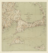 Cape Cod 1909 Walker - Old Map Custom Reprint CC-All