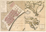 New Orleans BPL (Colored) 1759 - Old Map Reprint - Louisiana Cities