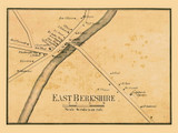 East Berkshire Village, Berkshire, Vermont 1857 Old Town Map Custom Print - Franklin Co.