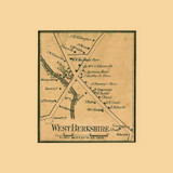 West Berkshire Village, Berkshire, Vermont 1857 Old Town Map Custom Print - Franklin Co.
