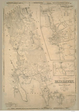 Fairhaven 1855 - Old Map  Bristol County - Massachusetts Cities Other