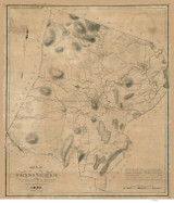 Framingham 1832 - Old Map  Middlesex County - Massachusetts Cities Other