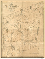 Holden 1832 - Old Map  Worcester County - Massachusetts Cities Other