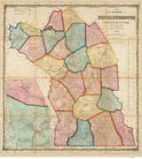 Middleborough 1855 - Old Map  Plymouth County - Massachusetts Cities Other