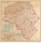 Newton 1855 - Old Map  Middlesex County - Massachusetts Cities Other