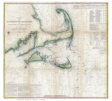 Martha's Vineyard & Nantucket 1857 USCGS (Seacoast - Nantucket Shoals) - Old Map Custom Print