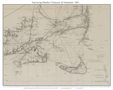 Martha's Vineyard & Nantucket 1881 USCGS (Seacoast - Nantucket Shoals) - Old Map Custom Print CC-Seacoast