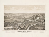 Pittsfield BPL, Maine 1889 Bird's Eye View