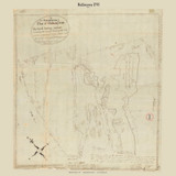 Ballstown, Maine 1795 Old Town Map Reprint - Roads Place Names  Massachusetts Archives
