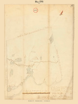 Blue, Maine 1795 Old Town Map Reprint - Roads Place Names  Massachusetts Archives Blue, Maine 1795 Old Town Map Reprint - Roads Place Names  Massachusetts Archives