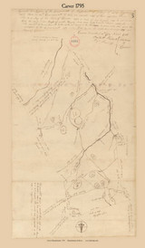 Carver, Massachusetts 1795 Old Town Map Reprint - Roads Place Names  Massachusetts Archives