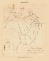 Chelmsford, November, Massachusetts 1794 Old Town Map Reprint - Roads Place Names  Massachusetts Archives Chelmsford, November, Massachusetts 1794 Old Town Map Reprint - Roads Place Names  Massachusetts Archives