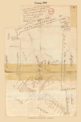 Conway, Massachusetts 1794 Old Town Map Reprint - Roads Place Names  Massachusetts Archives