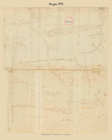 Douglas, Massachusetts 1795 Old Town Map Reprint - Roads Place Names Massachusetts Archives