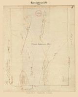 East Andover, Maine 1795 Old Town Map Reprint - Roads Place Names  Massachusetts Archives