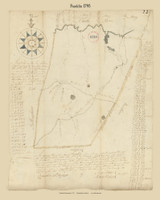 Franklin, Massachusetts 1795 Old Town Map Reprint - Roads Place Names  Massachusetts Archives Franklin, Massachusetts 1795 Old Town Map Reprint - Roads Place Names  Massachusetts Archives