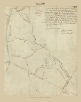 Gerry, Massachusetts 1795 Old Town Map Reprint - Roads Place Names  Massachusetts Archives