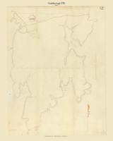 Gouldsborough, Maine 1795 Old Town Map Reprint - Roads Place Names  Massachusetts Archives