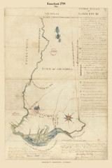 Kennebunk, Maine 1794 Old Town Map Reprint - Roads Place Names  Massachusetts Archives