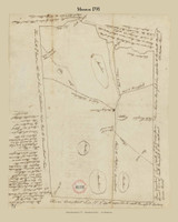 Monson, Massachusetts 1795 Old Town Map Reprint - Roads Place Names  Massachusetts Archives