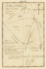 Oakham, Massachusetts 1794 Old Town Map Reprint - Roads Place Names  Massachusetts Archives Oakham, Massachusetts 1794 Old Town Map Reprint - Roads Place Names  Massachusetts Archives