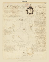 Paxton, Massachusetts 1795 Old Town Map Reprint - Roads Place Names  Massachusetts Archives