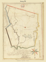 Sterling, Massachusetts 1795 Old Town Map Reprint - Roads Place Names  Massachusetts Archives Sterling, Massachusetts 1795 Old Town Map Reprint - Roads Place Names  Massachusetts Archives