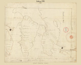 Sullivan, Maine 1795 Old Town Map Reprint - Roads Place Names  Massachusetts Archives