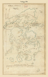 Vinalhaven, Maine 1786 Old Town Map Reprint - Roads Place Names  Massachusetts Archives Vinalhaven, Maine 1786 Old Town Map Reprint - Roads Place Names  Massachusetts Archives