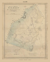 Acton, Massachusetts 1831 Old Town Map Reprint - Roads Place Names Massachusetts Archives