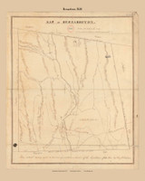 Bernardston, Massachusetts 1830 Old Town Map Reprint - Roads Homeowner Names Place Names Massachusetts Archives