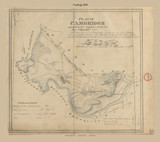 Cambridge, Massachusetts 1830 Old Town Map Reprint - Roads Place Names Massachusetts Archives