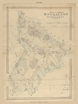 Holliston, Massachusetts 1831 Old Town Map Reprint - Roads Place Names Massachusetts Archives