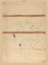 Lunenburg, Massachusetts 1831 Old Town Map Reprint - Roads House Locations Place Names Massachusetts Archives