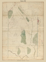 Mendon, Massachusetts 1830 Old Town Map Reprint - Roads Place Names Massachusetts Archives
