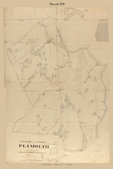 Plymouth, Massachusetts 1830 Old Town Map Reprint - Roads Place Names - Massachusetts Archives