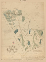 Randolph, Massachusetts 1830 Old Town Map Reprint - Roads Place Names Massachusetts Archives