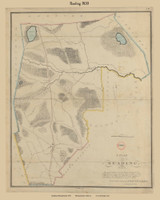 Reading, Massachusetts 1830 Old Town Map Reprint - Roads House Locations Place Names Massachusetts Archives