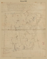 Richmond, Massachusetts 1830 Old Town Map Reprint - Roads House Locations Place Names Massachusetts Archives