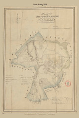 South Reading, Massachusetts 1830 Old Town Map Reprint - Roads House Locations Place Names Massachusetts Archives