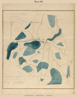 Warren, Massachusetts 1831 Old Town Map Reprint - Roads Place Names Massachusetts Archives
